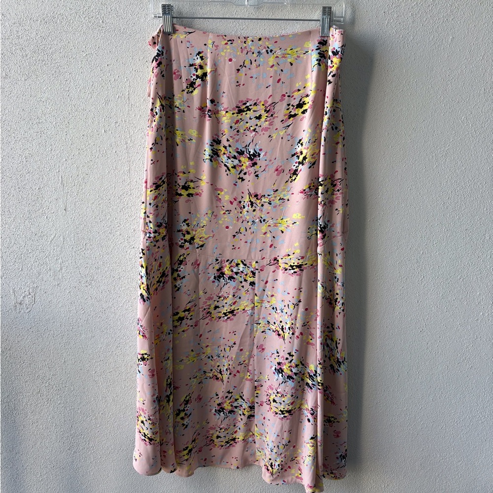 White House‎ Black Market Wrap Skirt Sz 10 Hi-Lo Office Party Wedding NWT Church - Picture 3 of 16